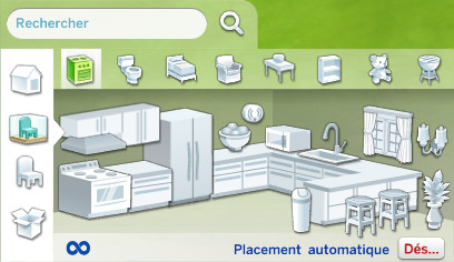L’onglet « Objets par pièce » des Sims 4™