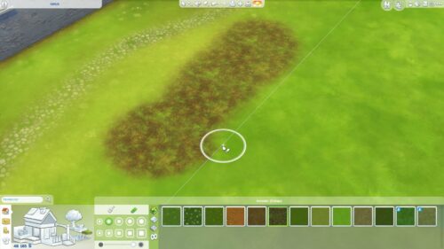 Effacer délicatement les peintures en limite du terrain est une astuce à ne pas oublier pour rendre vos créations Sims 4 vraiment impeccables