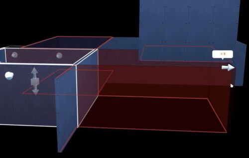 Dans Les Sims 4, deux blocs situés au même "niveau" ne peuvent se superposer, peu importent leurs altitudes respectives