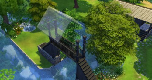 L'ajout d'un toit permet de donner plus de cachet à votre pont Sims 4