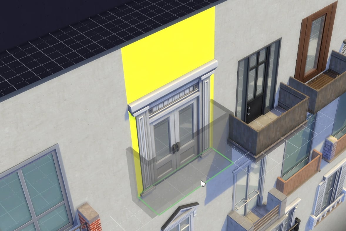 Déplacez le bloc de pièce vide à l'emplacement de votre futur balcon