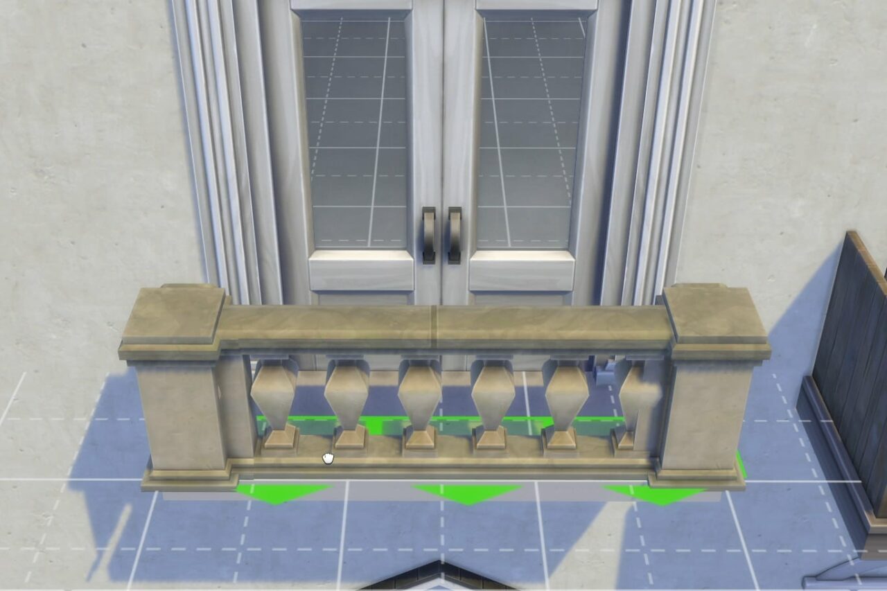 Avec précision, placez les éléments constituant votre balcon Sims 4