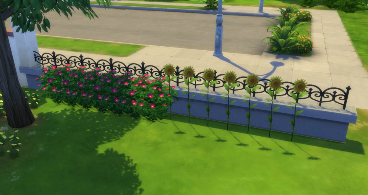 Par défaut, les objets des Sims 4 se placent tous avec le même angle, ce qui n'est pas très réaliste dans le cas des plantes