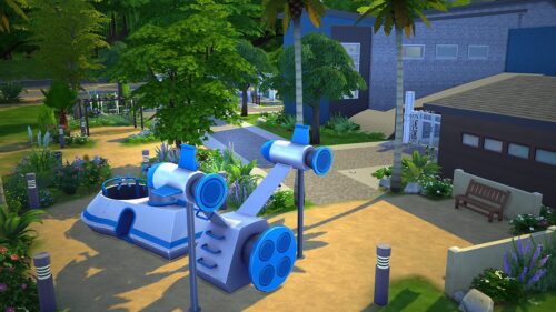 Les espaces de jeux sont une bonne idée pour ajouter de l'animation à vos terrains Sims 4