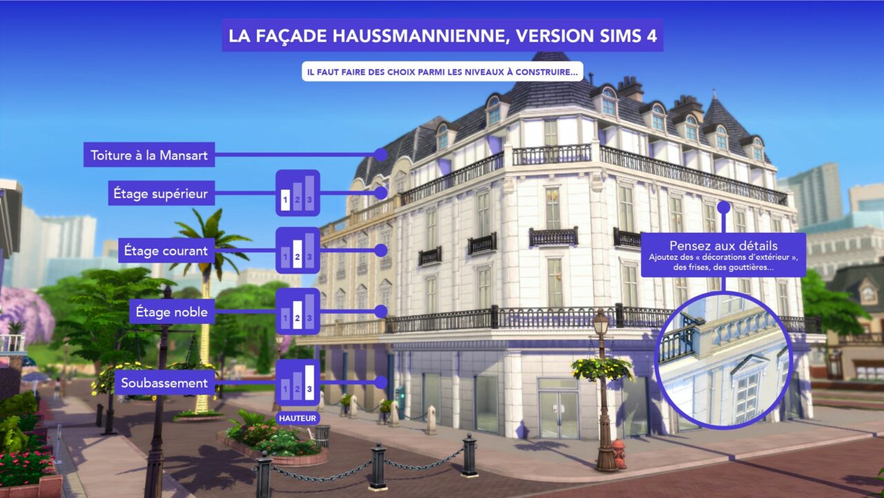Les Sims 4 nous limite beaucoup au niveau du nombre d'étages... il faut donc choisir !