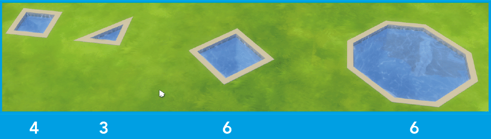 Les différentes formes et outils de création de piscines des Sims 4