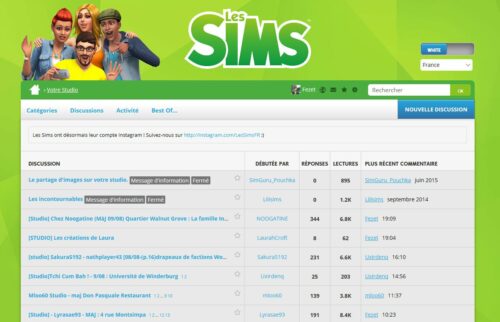 Le forum officiel Les Sims