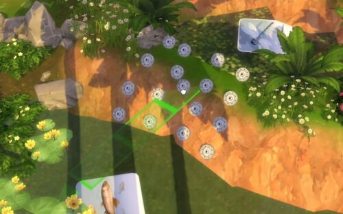 Créer une cascade dans Les Sims 4 est possible grâce à l'utilisation de plusieurs arroseurs