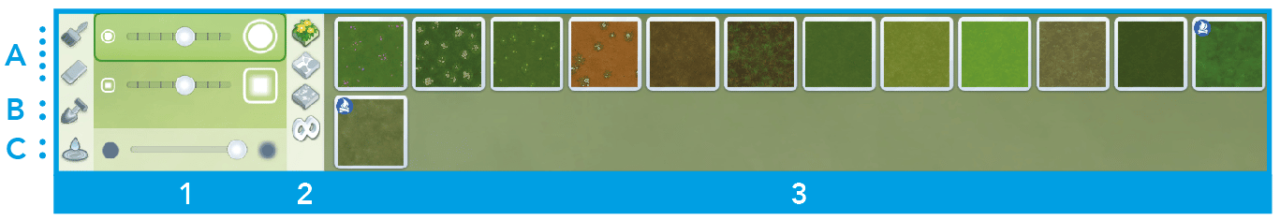 Dans Les Sims 4, les options de peinture et modelage du terrain sont regroupées dans le même menu